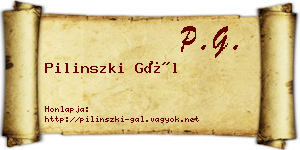 Pilinszki Gál névjegykártya